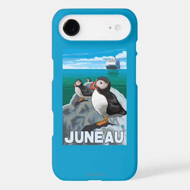 Puffins & Cruise Ship - Juneau, Alaska Case-Mate iPhone Case (Back)