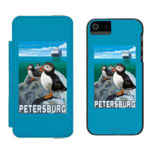 Puffins & Cruise Ship - Petersburg, Alaska Incipio Watson™ iPhone 5 Wallet Case