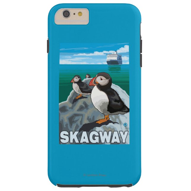 Puffins & Cruise Ship - Skagway, Alaska Case-Mate iPhone Case (Back)