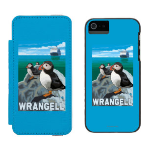 Puffins & Cruise Ship - Wrangell, Alaska Incipio Watson™ iPhone 5 Wallet Case