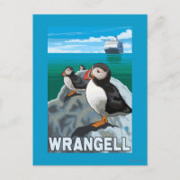 Puffins & Cruise Ship - Wrangell, Alaska