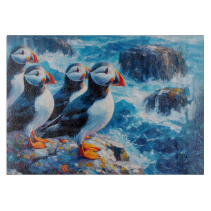Puffins Cutting Board