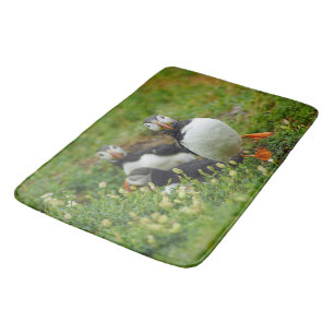 Puffins - little birds big bath mat
