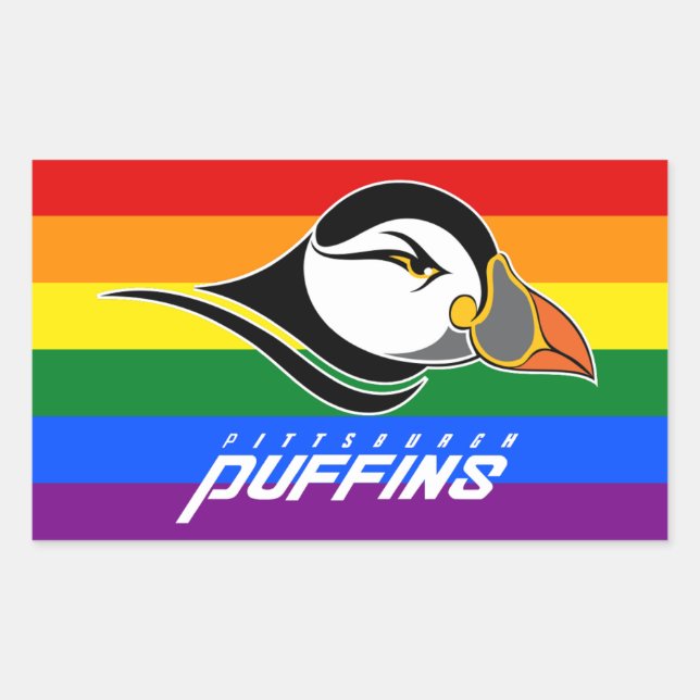 Puffins Pride Rectangular Sticker (Front)