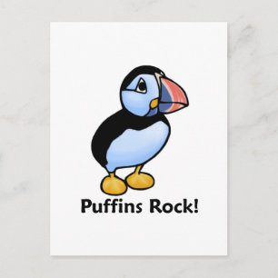 Puffins Rock! Postcard