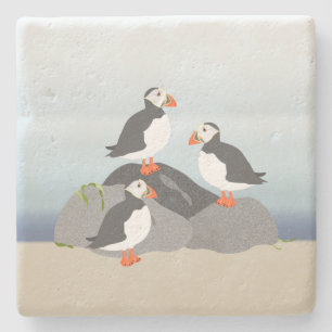 Puffins Stone Coaster