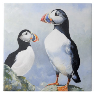 Puffins Tile/Trivet Tile