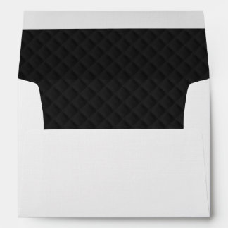 Puffy Black Quilted Leather 5x7 Lining Envelope