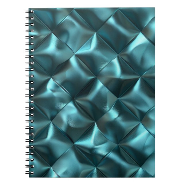 Puffy Blue Green Teal  Notebook (Front)