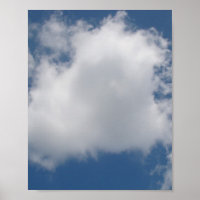 Puffy Cumulus Clouds in Blue Sky  