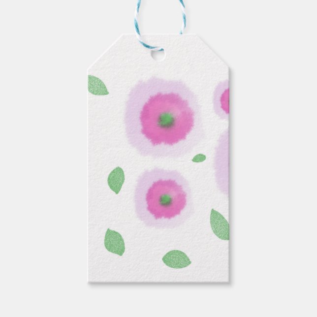 Puffy Flowers Gift Tag (Front)
