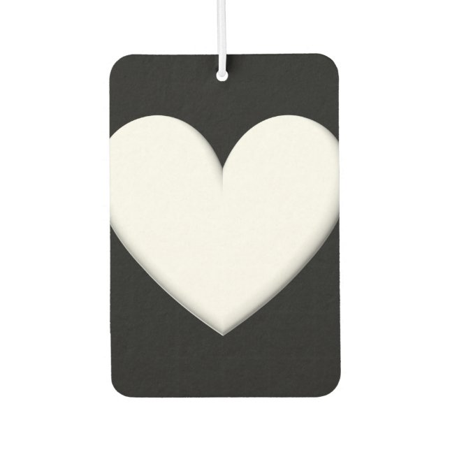 Puffy Heart Car Air Freshener (Front)