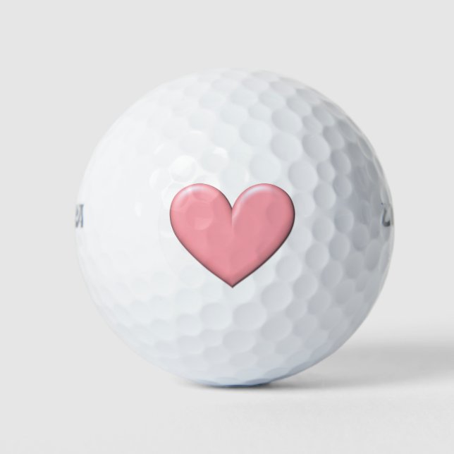 Puffy Heart Golf Balls (Front)