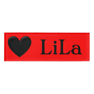 Puffy Heart Name Tag
