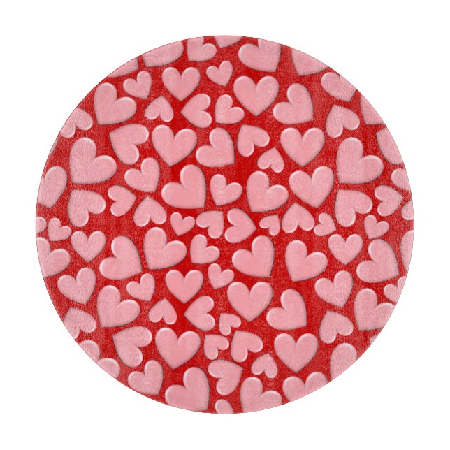 Puffy Hearts Cutting Board (Front)