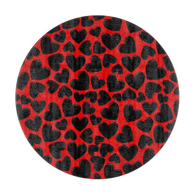 Puffy Hearts Cutting Board (Front)