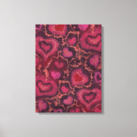 Puffy hearts, romantic love, pink red & burgundy