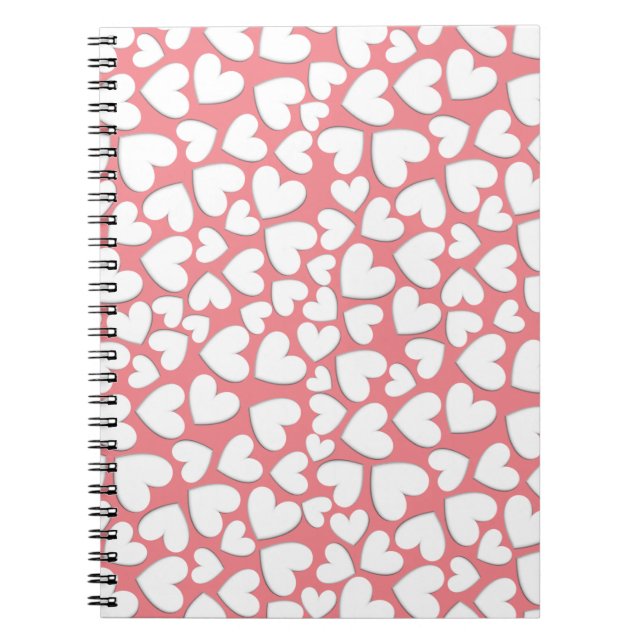 Puffy Hearts Spiral Notebook (Front)