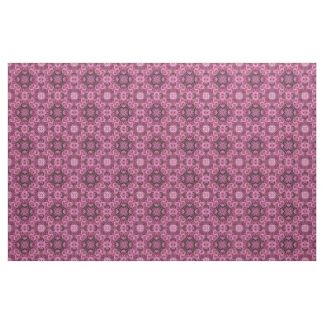 Puffy Pink Flowers Kaleidoscope Fabric (Yard)