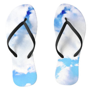 Puffy White Clouds and Blue Sky Jandals