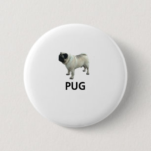 Pug 6 Cm Round Badge
