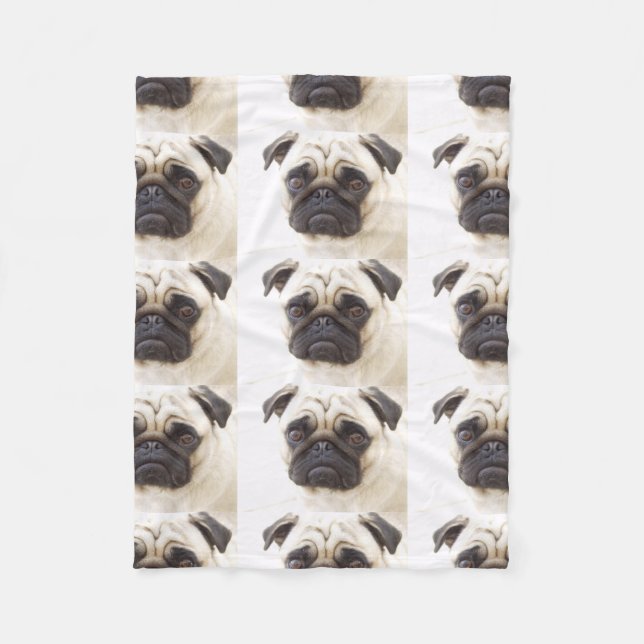 pug-7 fleece blanket (Front)