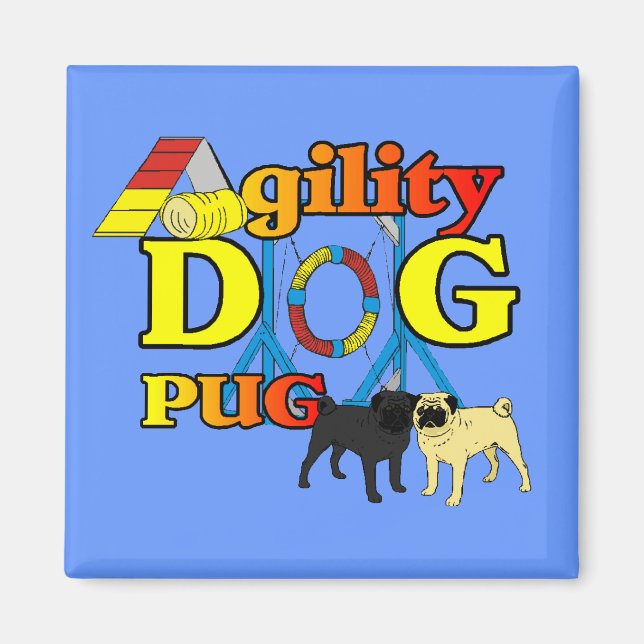 Pug_Agility Gifts Magnet (Front)