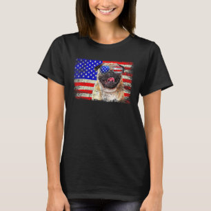 Pug American Flag Usa Awesome Cool T-Shirt