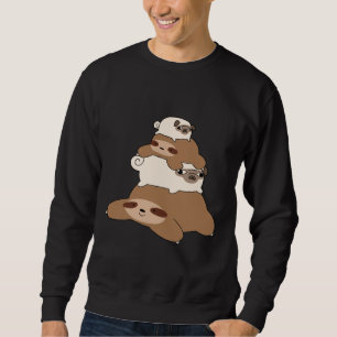 Pug And Sloth Stack Sweatshirt