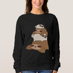 Pug And Sloth Stack Sweatshirt