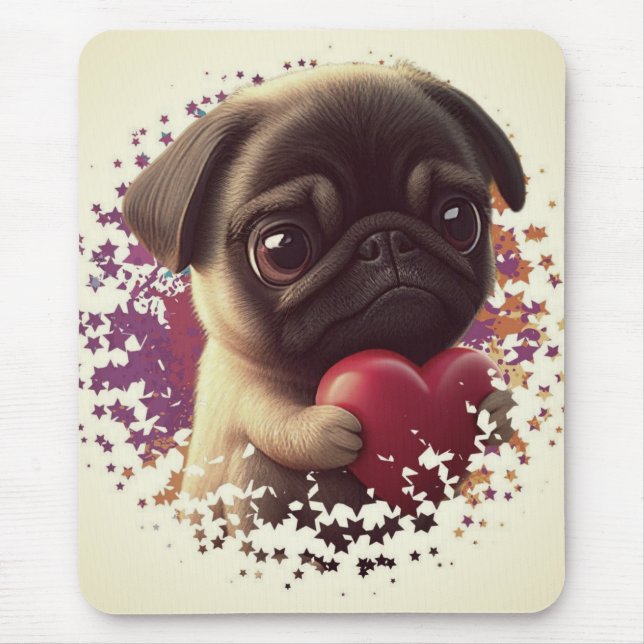 Pug, Animal,nature  Mouse Pad (Front)