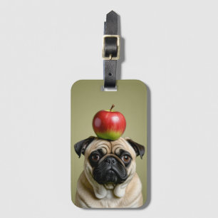 Pug Apple Luggage Tag