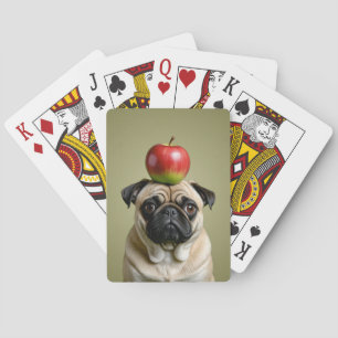 Pug Apple Playing Cards