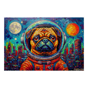 PUG ASTRONAUT-COMING HOME 5 POSTER