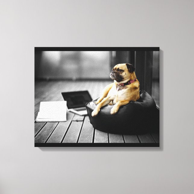 Pug at Rest Canvas Print (Front)