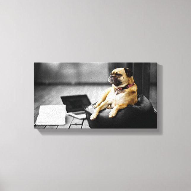 Pug at Rest Canvas Print (Front)
