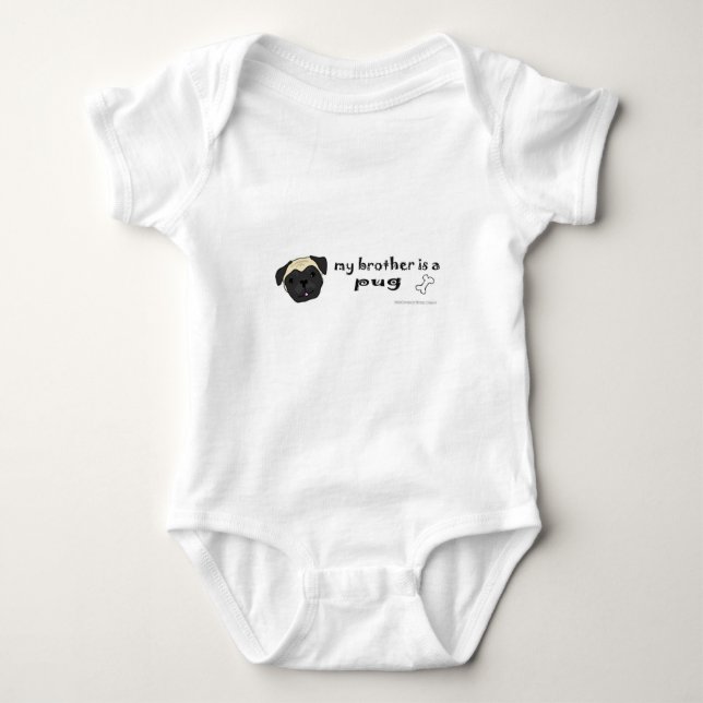 pug baby bodysuit (Front)
