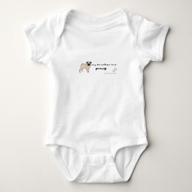 pug baby bodysuit (Front)