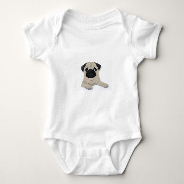 Pug Baby Bodysuit (Front)