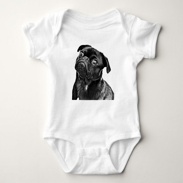Pug | Baby bodysuit or one-piece (Front)