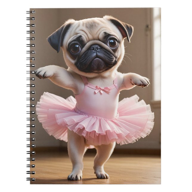Pug Ballerina Notebook (Front)