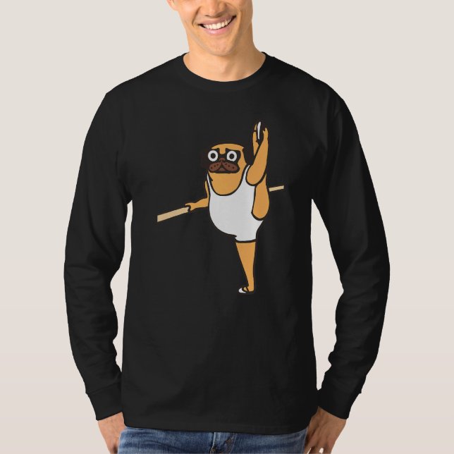 Pug Ballet Dancer T-Shirt (Front)