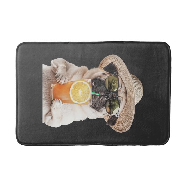 Pug     bath mat (Front)