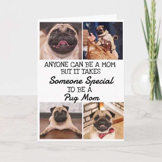 Pug...Best Mum Mother's Day Card (Front)