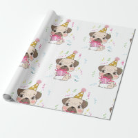 Pug Birthday Cute Dog Pattern