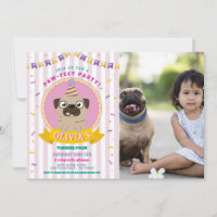 Pug Birthday Doggy Party Dog Confetti Photo