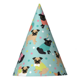 Pug Birthday Party Celebration Party Hat