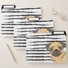 Pug black white pattern design