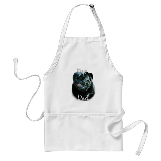 Pug (blk) Dad 2 Standard Apron (Front)
