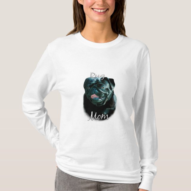 Pug (blk) Mum 2 T-Shirt (Front)